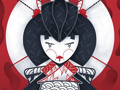 Geisha 1/3 - Full illu on my instagram @Bewoy animation art artsy artwork canada design digitalart drawing flatdesign france graphic graphicdesign illustration illustrator japan montreal motion posca sketch