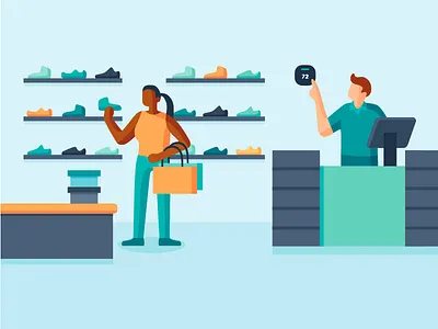 Smartbuildings Illustrations - Retail ecobee illustration retail thermostat