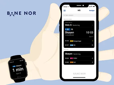 Train departures. app bane nor banenor departures design hand illustraor next train train train departures train time ui ux vector watch watch app watch face watch ui