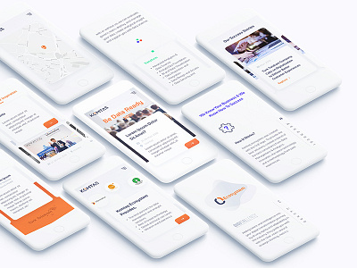 Komtas Mobile Design branding minimal mobile uidesign uxdesign white