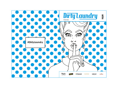 Dirty Laundry Menu Design - Front branding event artwork illustration menu design prop design