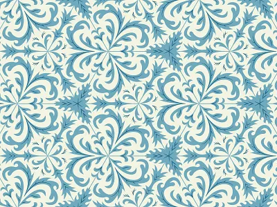 Illustrated Pattern floral illustration italian pattern renaissance
