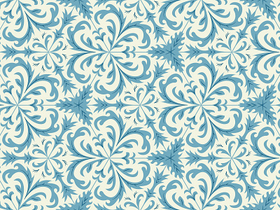 Illustrated Pattern floral illustration italian pattern renaissance