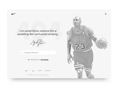 Dailyui 008 404 008 404 page daily 100 challenge daily challange design michael jordan nike
