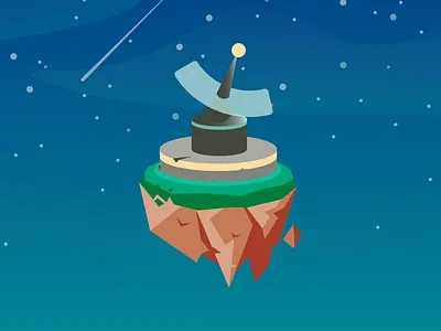 Signal Tower game art gradient illustration