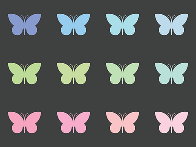 Pastel Butterflies antennae butterflies circles pastel colors pastel colours wings