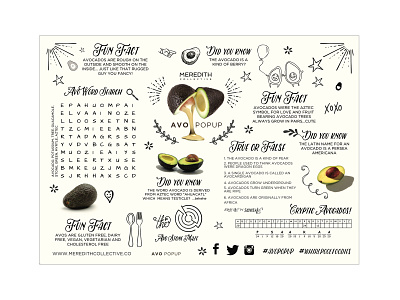 Avo-Pop-Up Menu Design branding event artwork illustration menu design prop design