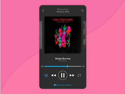 Daily UI #09: Music Player app dailyui dailyui009 interface music music app music player ui