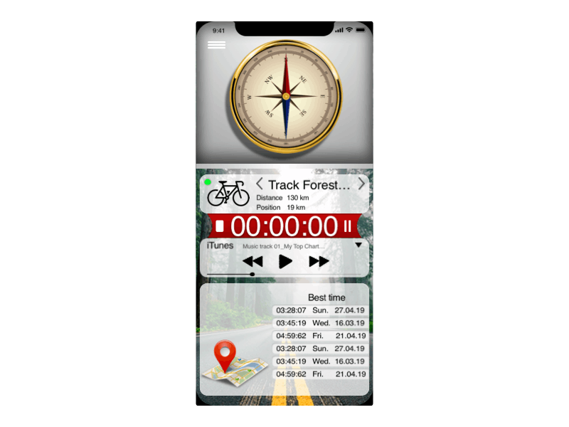 Xsportcompass вектор дизайн приложение