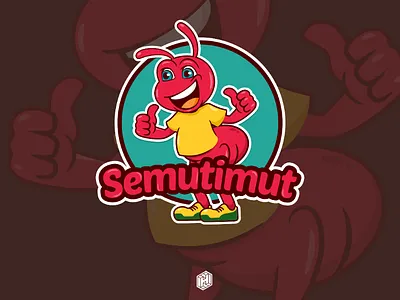 Smiled Red Ant Mascot Character animal ant cartoon character cheerful cute fun inkscape mascot smile vector