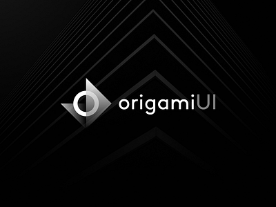 origamiUI Brand brand branding dark flat fold freebie geomtric icon illustration kit logo minimal mockup origami origamiui square ui ui ux unfold vector