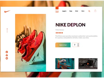 Deplon Nike branding design figma typography ui ux web website
