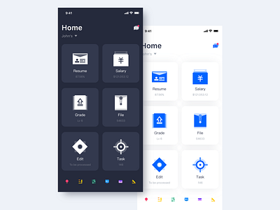 Home page design icon ui