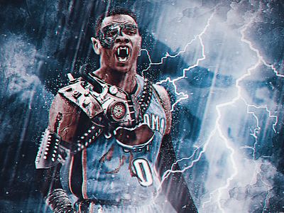 Beastbrook basketball behance graphic design graphic designer hoops nba nba all star nba poster okc thunder oklahoma city photo manipulation photoshop russell westbrook sports sports design sports poster thunder westbrook