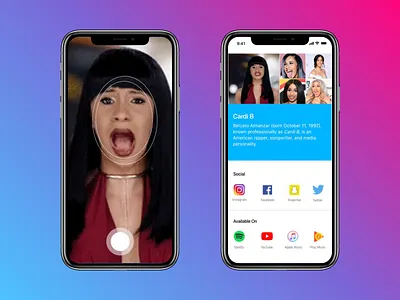 Facial recognition concept concept app ui design