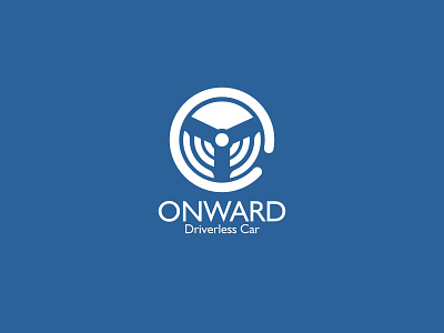 ONWARD LOGO - Driverless Car car dailylogochallenge design icon illustration logo steering wheel