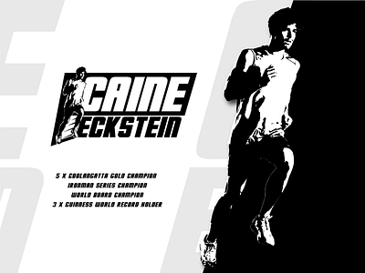 CAINE ECKSTEIN card illustration logo promo typography