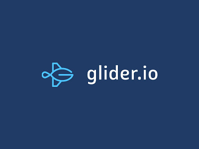 Glider.io branding brandmark concept design fly flying glider identity logo mark minimal