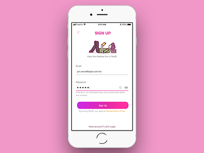 Daily UI 001 - Signup daily ui daily ui 001 form mobile app sign up sign up form ui