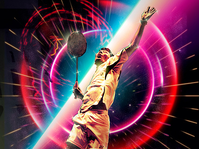 Feel The Power badminton lee chong wei poster power sport