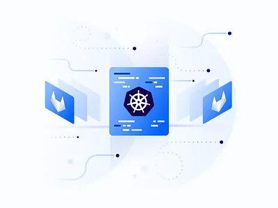 CI / CD Illustration code delivery design development digital gitlab illustration integration kubernetes lifecycle ocean scale sotfware ui vector