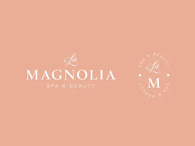 La Magnolia spa & beauty artifact azerbaijan beauty branding branding design center magnolia mark pink spa spa logo vector white