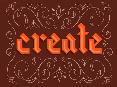 Create create creative design illustration lettering lettering art postcard procreate type typography
