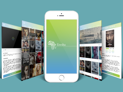 Eresha Mobile App UI UX Design design mobile app mobile app design movie app music app online app online movie and tv series app tv app ui ui ux design ux