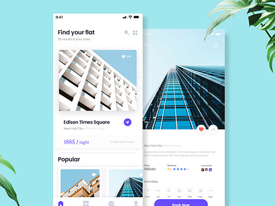 Fresh Travel Hotel design ui