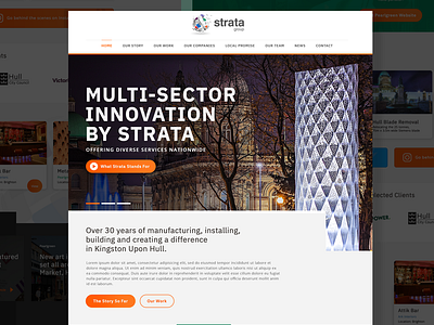 Multi-sector business home construction desktop home ui ux website
