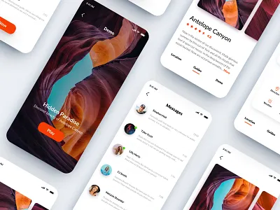 App Prototype Exploration app challenge clean design flat ios message app messanger minimal prototype ui ux