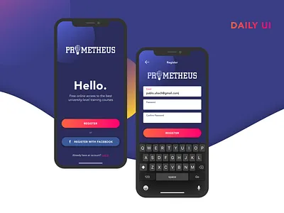 Daily UI challenge #001 — Sign Up challenge concept daily daily 100 daily challenge dailyui dailyui 001 education figma mobile app register ui