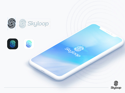 Skyloop app icon branding identity logo loop mark vector