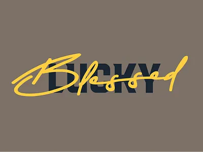 Blessed Not Lucky christian church design logo