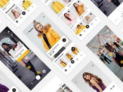 E-commerce with AI app artificial intelligence colors deep learning design e commerce fashion interaction machine learning mobile product react native scanning shop shopping smart ui usability ux yellow