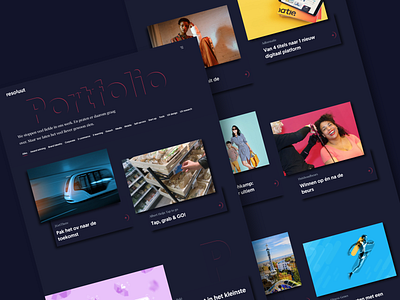 Resoluut - Portfolio dark magic portfolio page webdesign