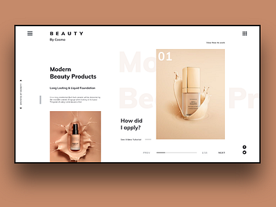 Beauty beauty concept cool cosmetics design designer fashion foundation idea makeup minimal products style ui uiux ux web