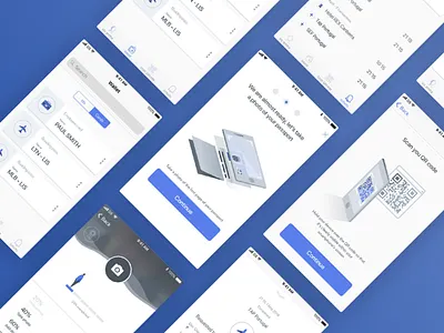 Biometric wallet app - Wip app biometric cards gamification illustration ios mobile native onboarding recognition wip