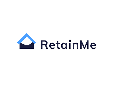 RetainMe Approved Logo Design branding building clean corporate design gradient home logo house logo icon identity logo logo design logo designer logotype mark nice real estate smile logo symbol tech