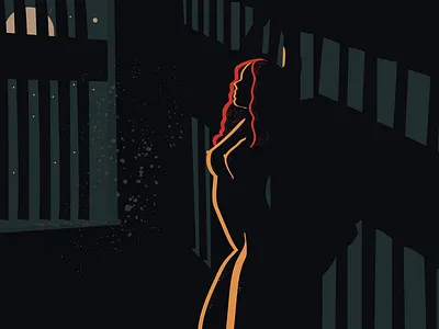 Night Falls character dark dark art moonlight woman