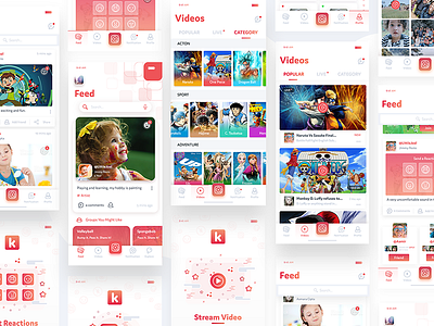 Live & On Demand Video app app design category app design design app design uiux detail app feed app follow homage home screen login mobile design onboarding ui ux