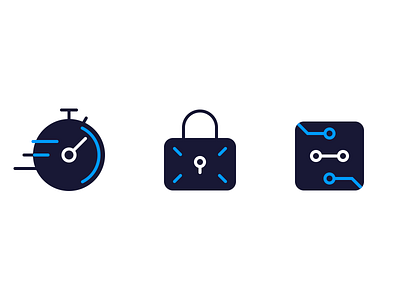 Icons branding icon iconography locker privacy speed