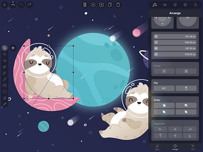 Vectornator's Interface - Featuring Artist: Ewa Brzozowska interface ui desgin ux design vectornator