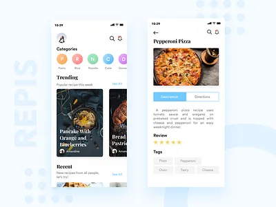 Repis - Recipe App app design recipe recipe app ui ux