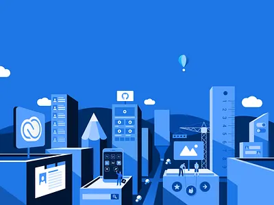 Design City design flat illustration isometric illustration vector web