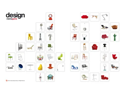 Design memogame poster48 black blue design game green memo poster red