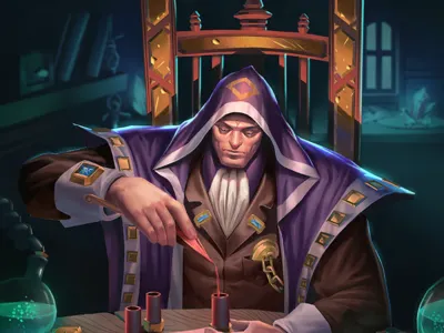 Stonepowder Alchemist art card game card art fantasy game art illustration photoshop