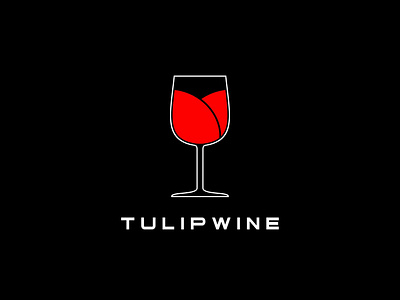 Tulipwine design illustration logo