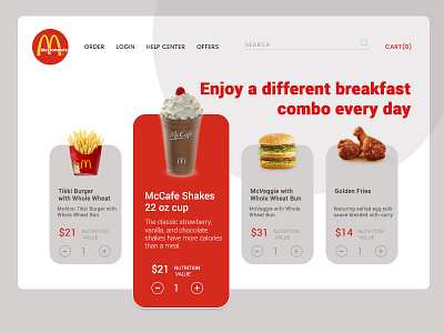 McDonald website . Another look app design dribbble ux web