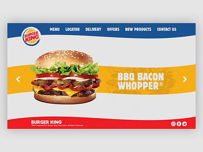 Burger King Web Design adobe adobe ilustrator adobe photoshop burger king web deisgn